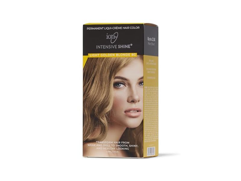 Ion Intensive Shine Permanent Liqui Creme Hair Color, Golden Blonde 8G, 1 Application