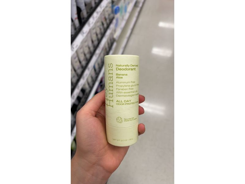 Hey Humans Natural Derived Deodorant, Banana Aloe, 2 oz/56 g