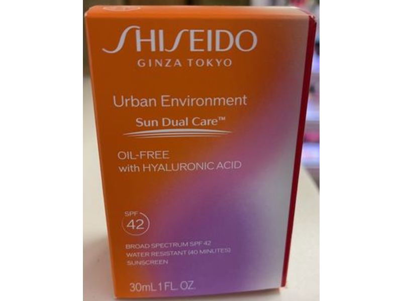 Shiseido Urban Environment Sun Dual Care, SPF 42, Hyaluronic Acid, 1 fl oz/30 mL