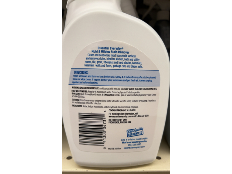 Essential Everyday Mold & Mildew Stain Remover + Bleach, 32 fl oz/946 mL