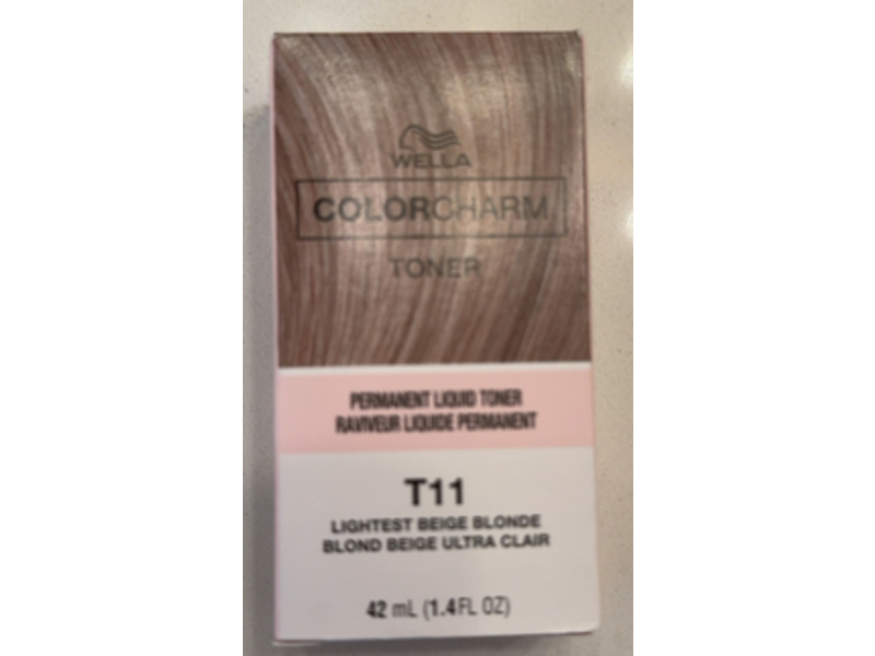 Wella ColorCharm Permanent Liquid Toner, T11 Lightest Beige Blonde, 1.42 fl oz/42 mL