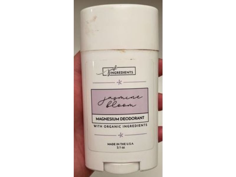 Just Ingredients Magnesium Deodorant, Jasmine Bloom, 3.1 oz