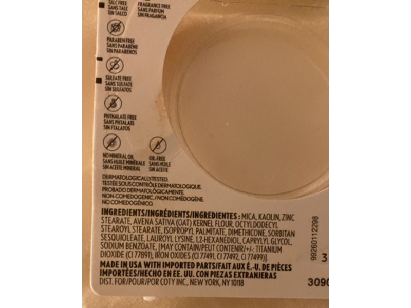 Covergirl Clean Invisible Pressed Powder, Light Beige 133, 0.38 oz/11 g