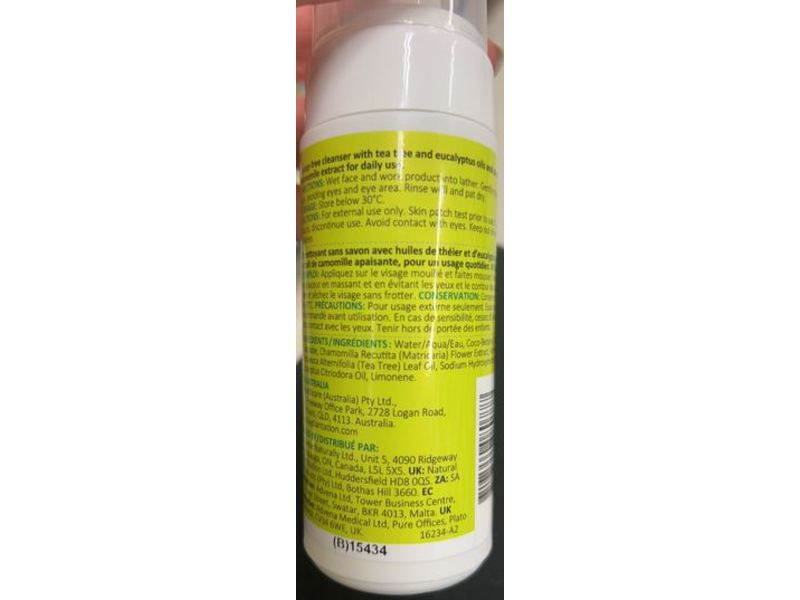 Thursday Plantation Face Wash Foam, Tea Tree, 150 mL