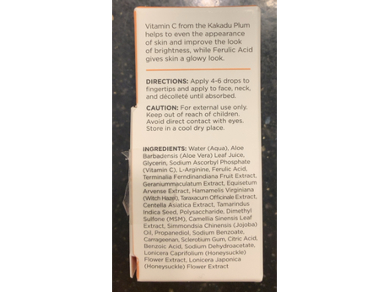 GoPure Brightening & Even Serum, Vitamin C, Kakadu Plum & Ferulic Acid, 1 fl oz/30 mL