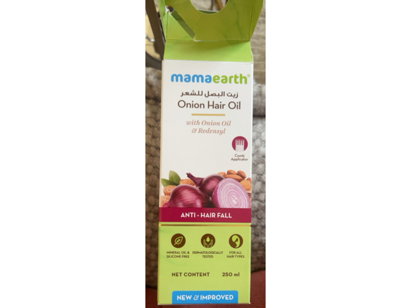 Mamaearth Onion Hair Oil with Onion Oil & Redensyl, 250 mL