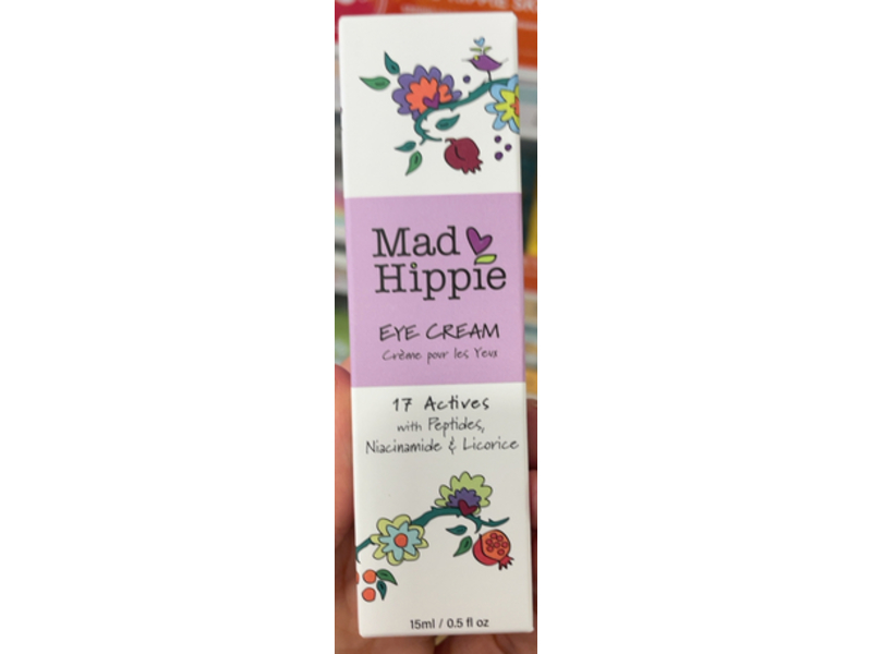 Mad Hippie Eye Cream, Peptides, Niacinamide & Licorice, 0.5 fl oz/15 mL