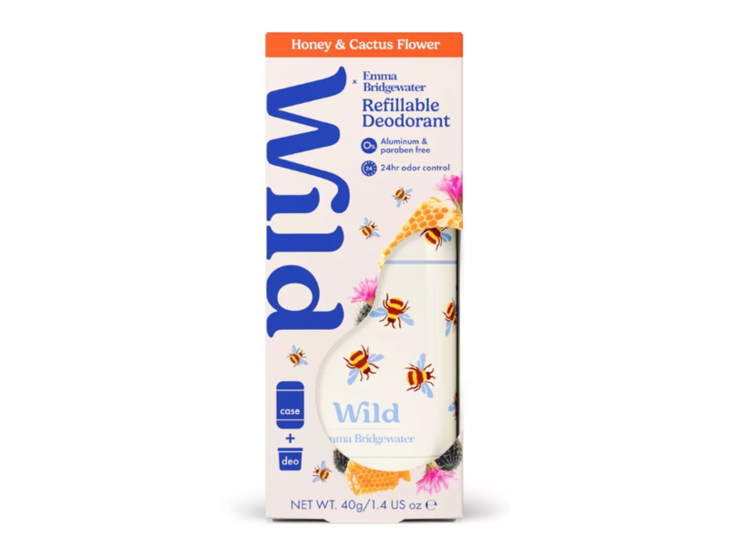 Wild Emma Bridgewater Refillable Deodorant, Honey & Cactus Flower, 1.4 oz/40 g