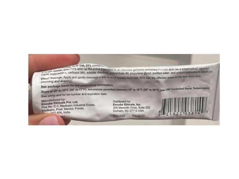 Azelaic Acid Gel 15%, 50 g, Encube (Rx)