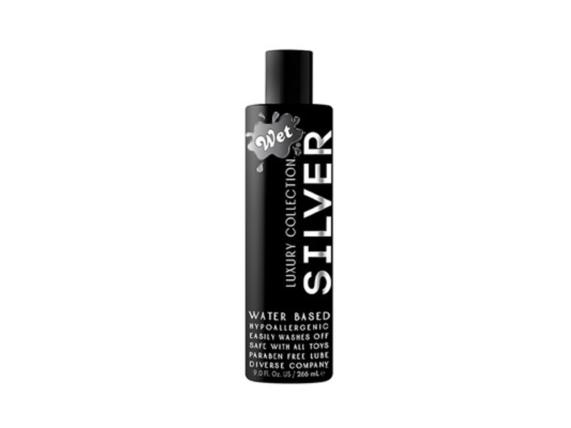 Wet Silver Water-Based Intimate Lubricant, 9.0 fl oz/266 mL