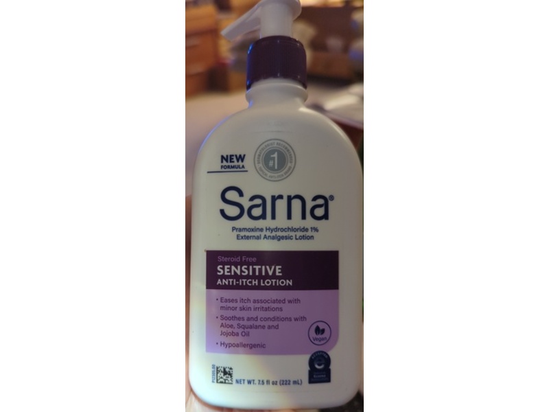 Sarna Anti-Itch Lotion, Pramoxine Hydrochloride 1%, 7.5 fl oz/222 mL