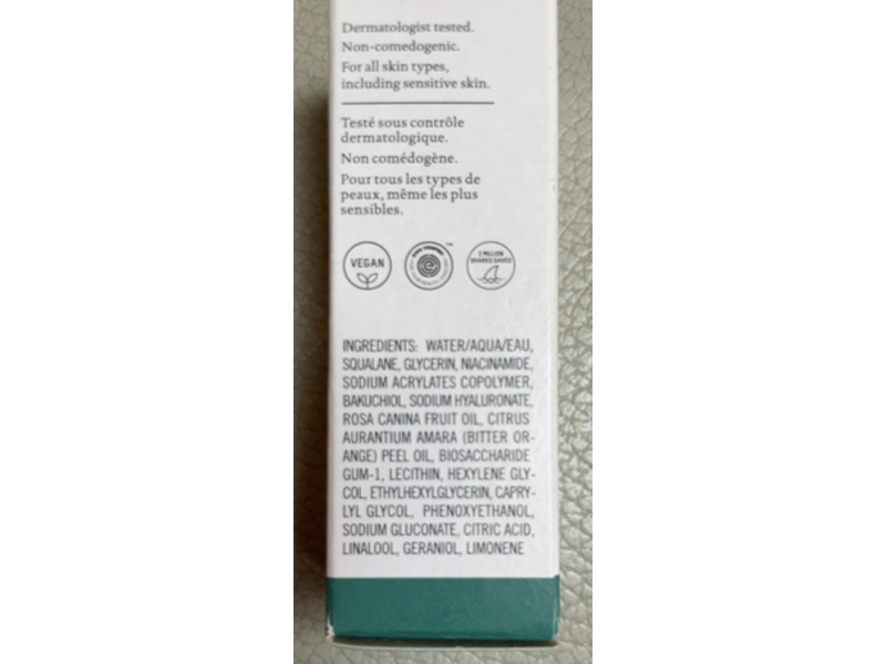 Biossance Squalane + Phyto-Retinol Serum, 0.33 fl oz/10 mL