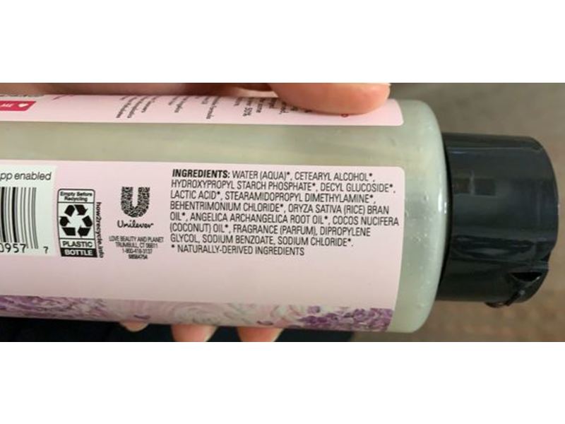 Love Beauty And Planet Cleansing Shampoo Milk, Rice Oil & Angelica Essence, 13.5 fl oz/400 mL