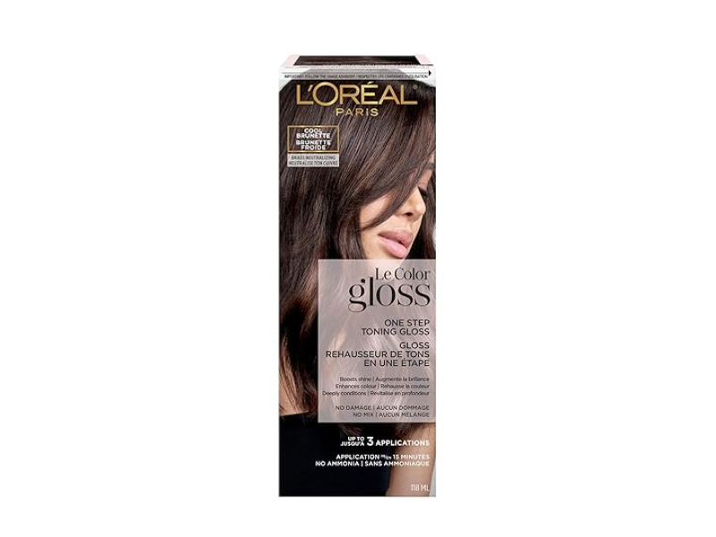 L'Oreal Paris Le Color Gloss, Cool Brunette, 4 fl oz/118 mL, 3 Applications