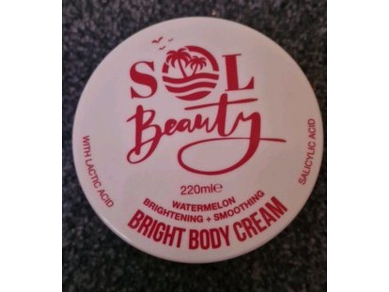 Sol Beauty Bright Body Cream, Watermelon Brightening + Smoothing, 220 mL