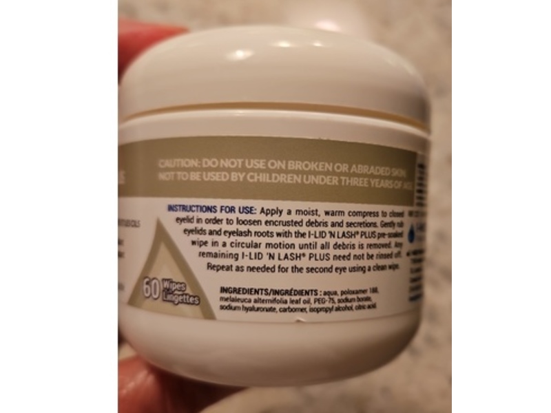 I-Lid 'N Lash Daily Cleansing Gel Wipes, 60 Count