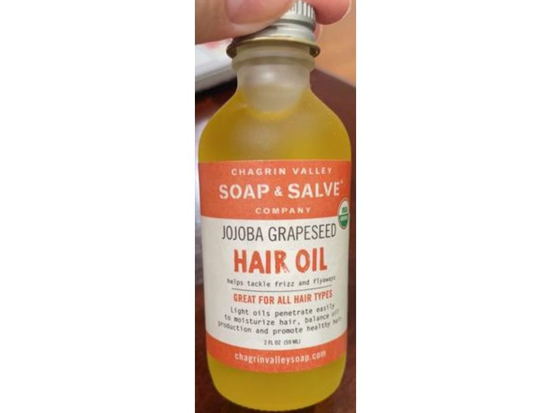 Chagrin Valley Soap & Salve Company Hair Oil, jojoba Grapeseed, 2 fl oz/59 mL