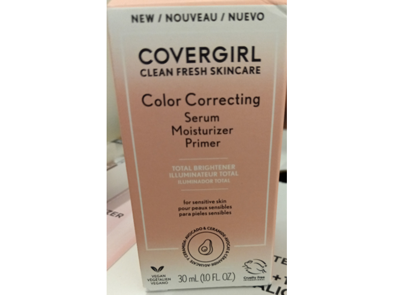 Covergirl Clean Fresh Color Correcting Serum Moisturizer Primer, Light, 1.0 fl 0z/30 mL