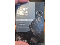 Dove Men + Care Exfoliate Cleansing Bar, Charcoal + Clove Oil, 5 oz/141 g, Pack Of 4 - thumbnail 2