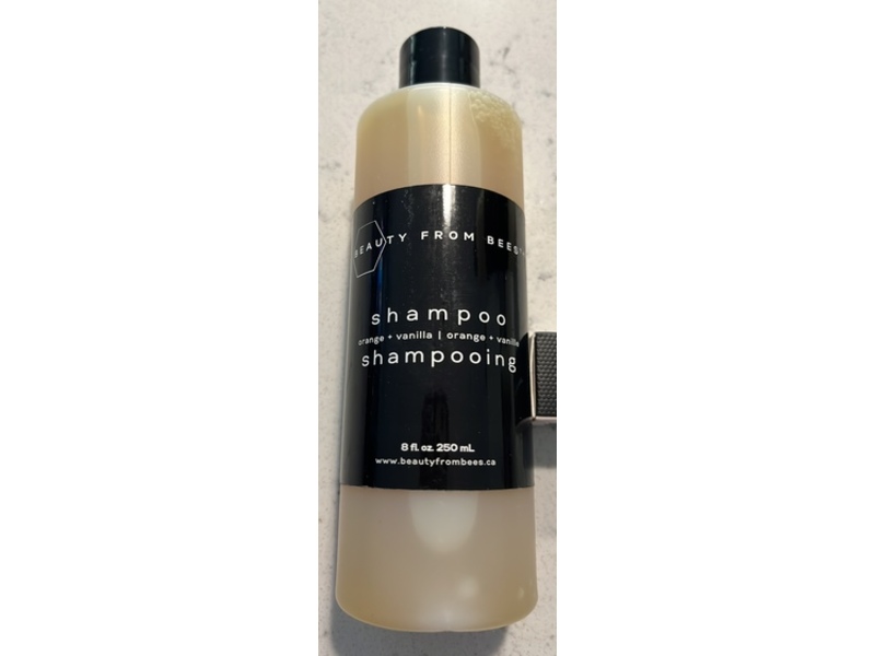 Beauty From Bees Shampoo, Orange + Vanilla, 8 fl oz/250 mL