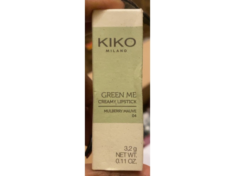 Kiko Milano Green Me Creamy Lipstick, Mulberry Mauve 04, 0.11 fl oz/3.2 g