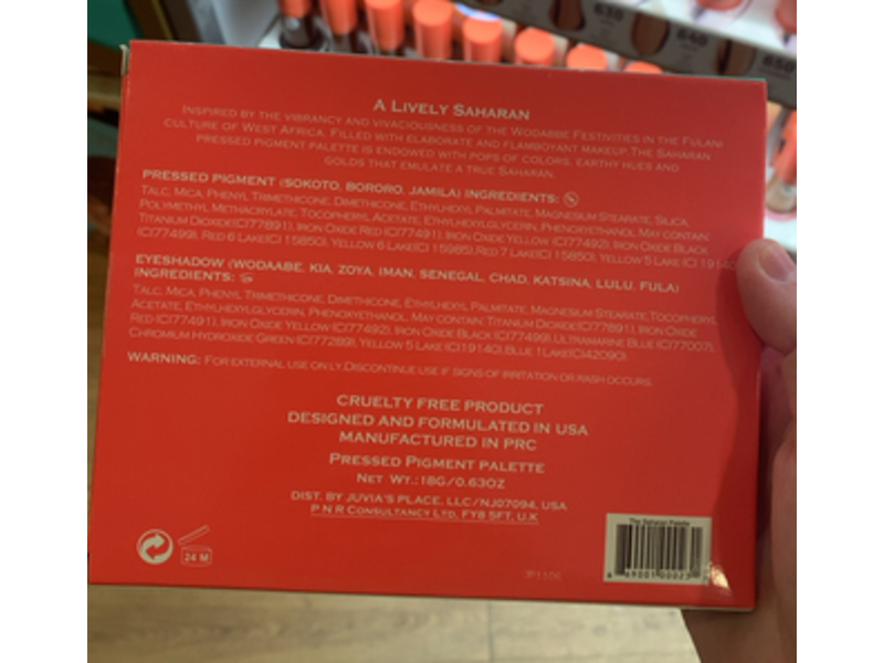 Juvia's Place The Saharan A Lively Pressed Pigment Palette, 0.63 oz/18 g