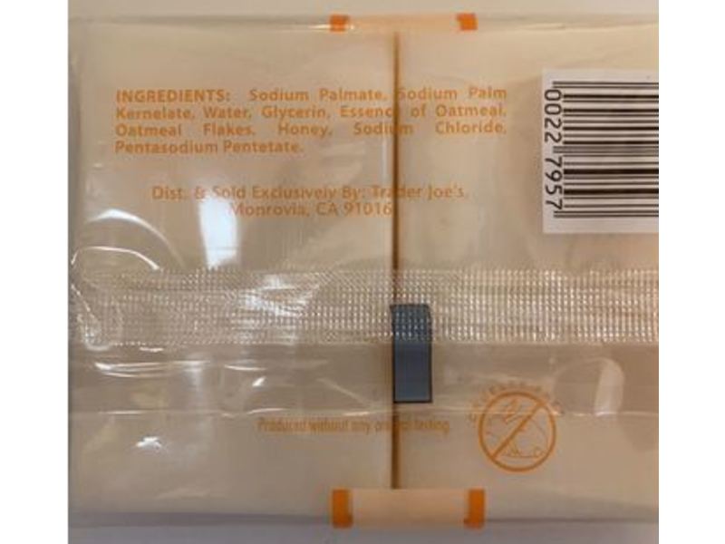 Trader Joe's Oatmeal & Honey Soap, 8 oz/227 g, Pack Of 2