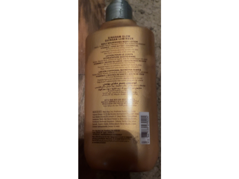 Bath & Body Works Gingham Glow Body Lotion, Shea Butter+Coconut Oil, 8 fl oz/236 mL