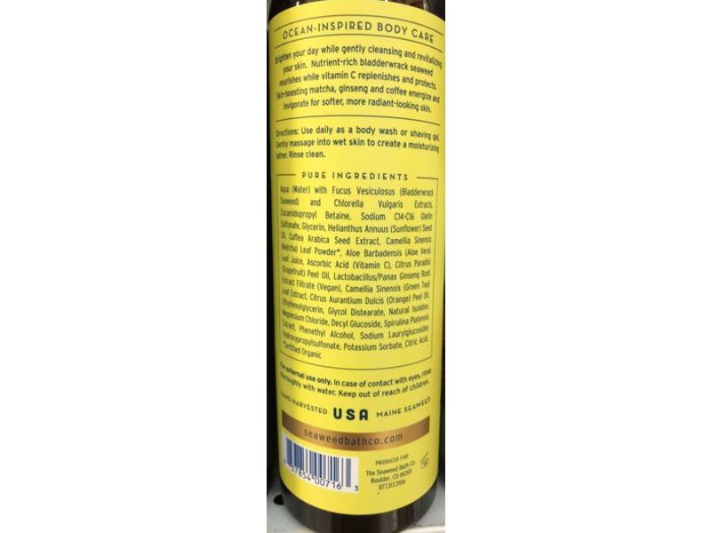 The Seaweed Bath Co Body Wash, Matcha & Vitamin C, 12 fl oz/354 mL