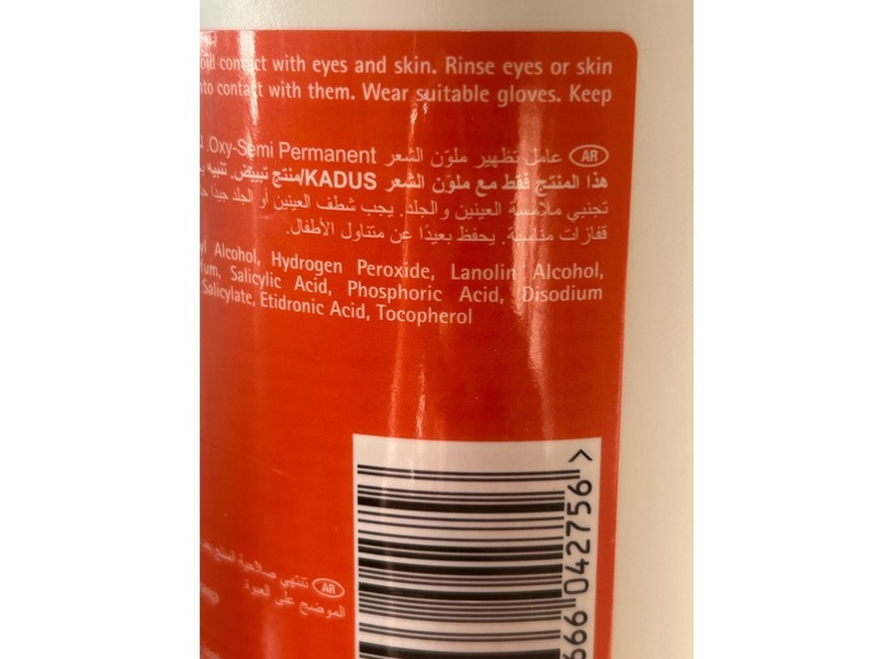 Kadus Oxy Semi-Permanent Hair Colour Developer, 1.9% 6 vol