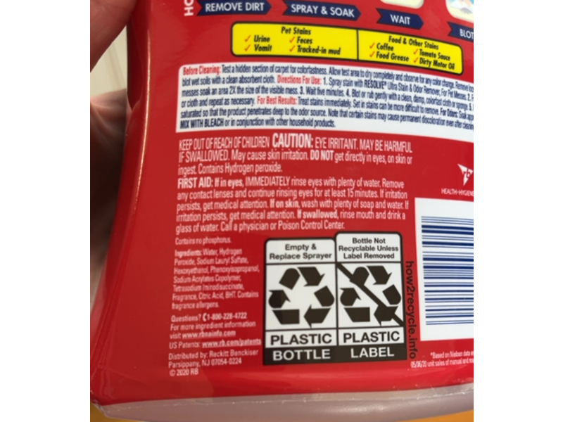 Resolve Ultra Pet Stain & Odor Remover Spray, 32 fl oz