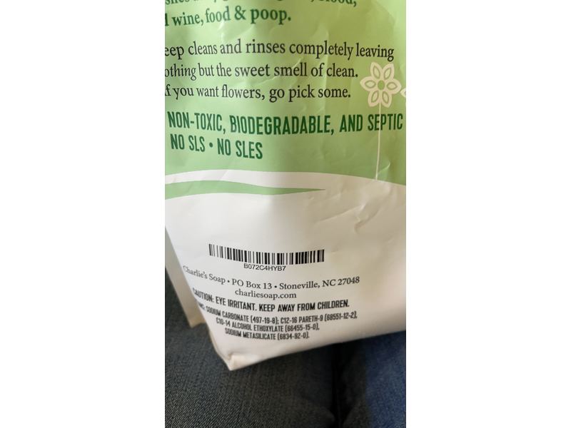 Charlie's Soap Laundry Powder, Fragrance Free, 300 Loads, 3.6 kg