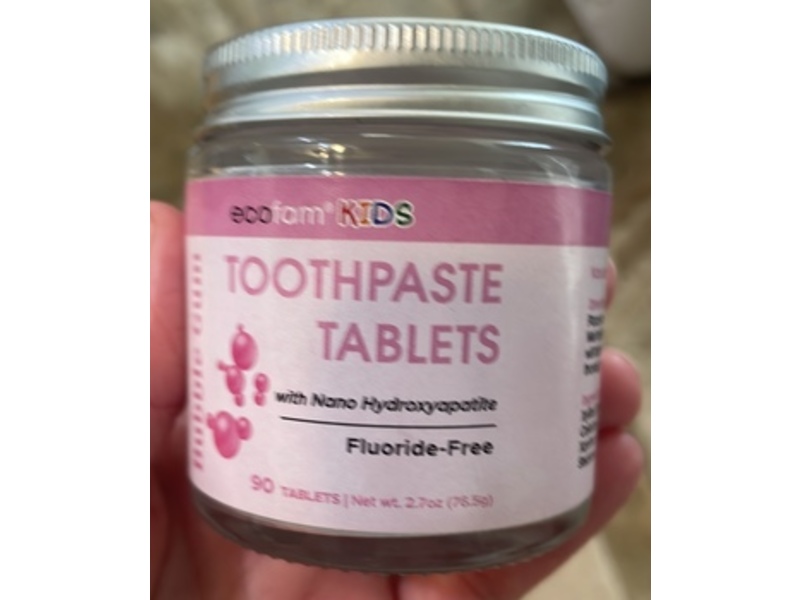 Ecofam Kids Toothpaste Tablets, 2.7 oz/76.5 g, 90 Count