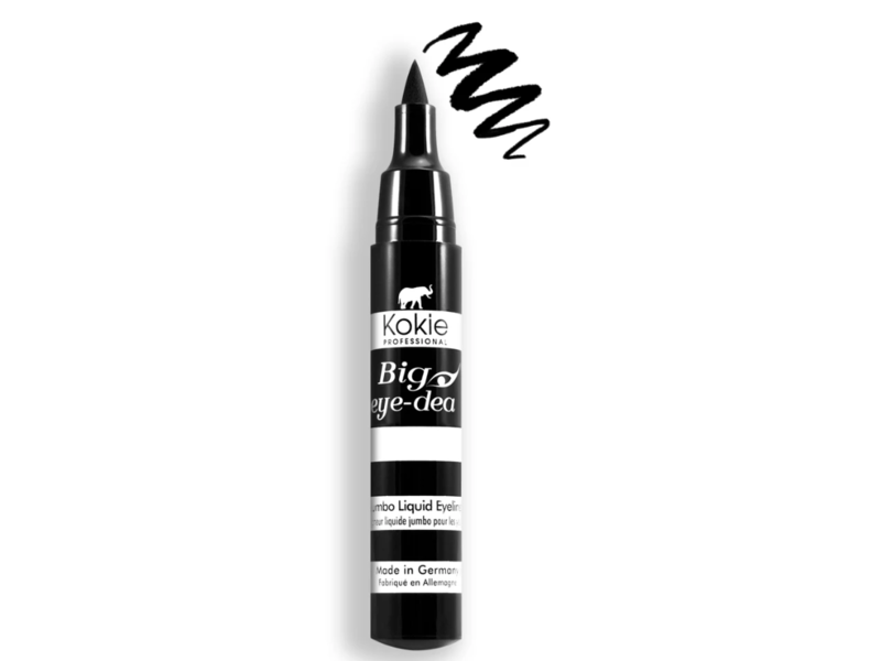 Kokie Professional Big Eye-Dea Jumbo Liquid Eyeliner, Black, 0.067 fl oz/2 mL