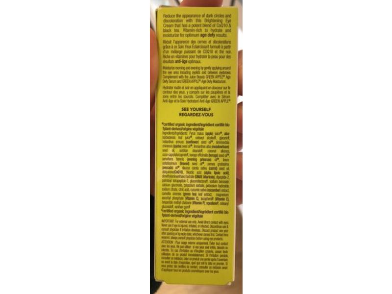 Juice Beauty Brightening Eye Cream, Green Apple, 0.5 fl oz/15 mL