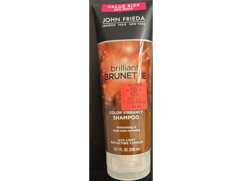 John Frieda Brilliant Brunette Color Vibrancy Shampoo, Light Replecting Comlex, 10.1 fl oz/298 mL