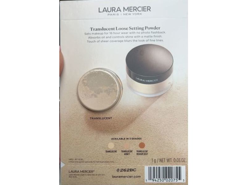 Laura Mercier Loose Setting Powder, Translucent, 0.03 oz/1g