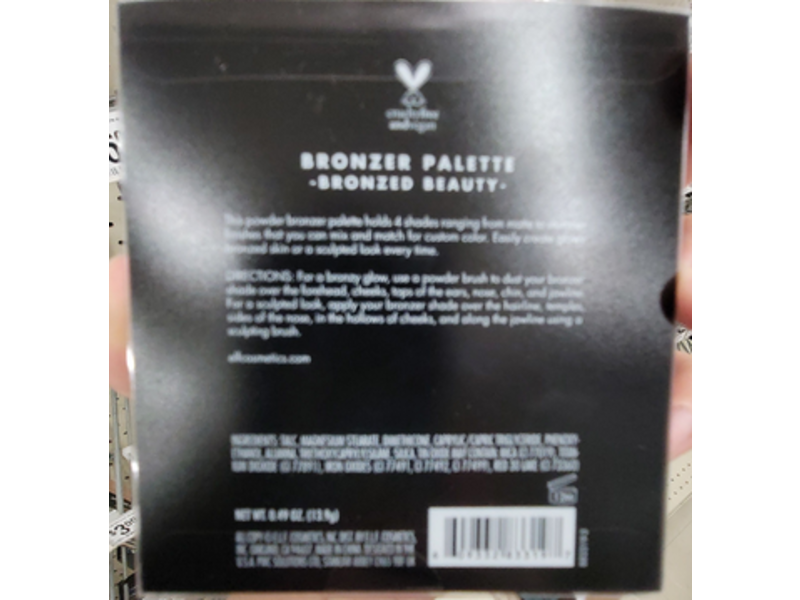 e.l.f Cosmetics Bronzer Palette, Bronzed Beauty, 0.49 oz/13.9 g