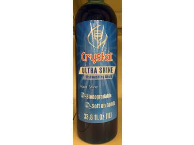 Crystal Ultra Shine Dishwashing Liquid, 33.8 fl oz/1 L