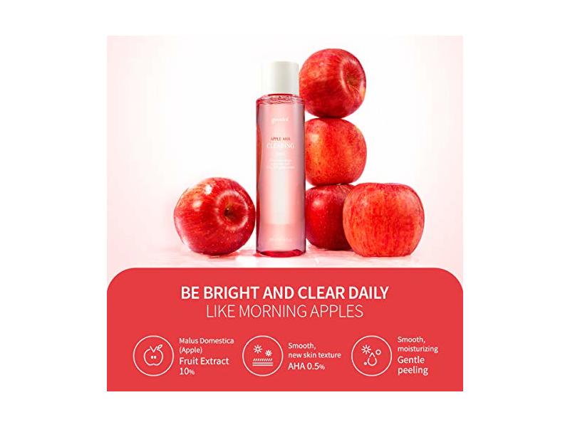 Goodal Apple AHA Clearing Toner for Sensitive Skin | Natural, Gentle, Clarifying, Peeling, Exfoliating, Toning, Pore-Tightening (10.14 fl oz)