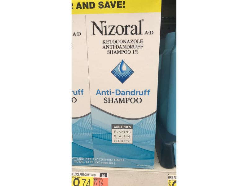Nizoral Anti-Dandruff Shampoo, 14 fl oz/400 mL, Pack Of 2