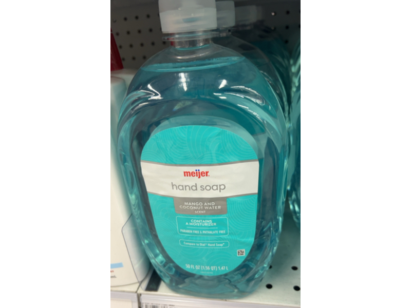 Meijer Hand Soap, Mango & Coconut Water, 50 fl oz/1.47 L