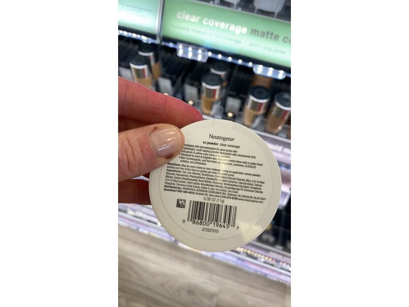 Neutrogena Color Correcting Compact Cc Powder, Clear Coverage, 0.38 oz/11 g