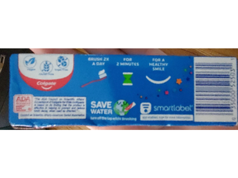 Colgate Kids Fluoride Toothpaste, Cavity Protection, Bubble Fruit, 0.85 oz/24 g