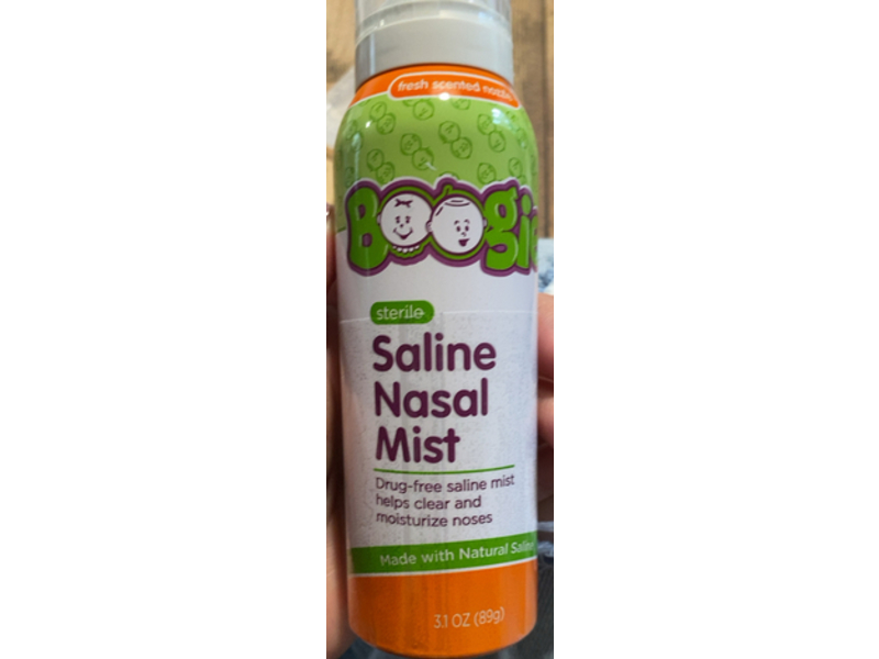 Boogie Saline Nasal Mist, Allergy Relief, Fresh Scent, 3.1 oz/69 g