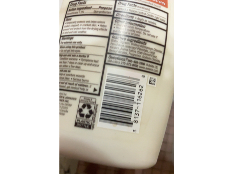 Aveeno Baby Calming Comfort Lotion, Lavender & Vanilla Scented, 18 fl oz/532 mL