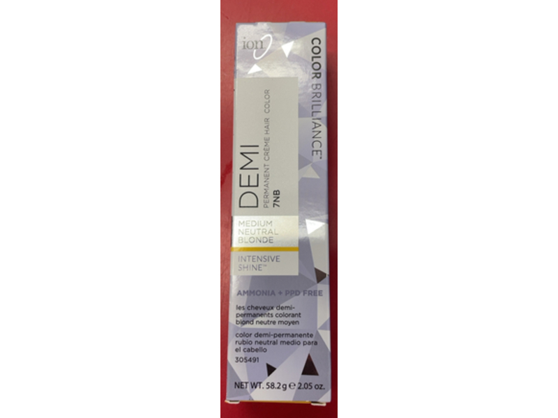 Ion Demi Permanent Creme Hair Color, 7NB, 2.05 oz/58.2 g