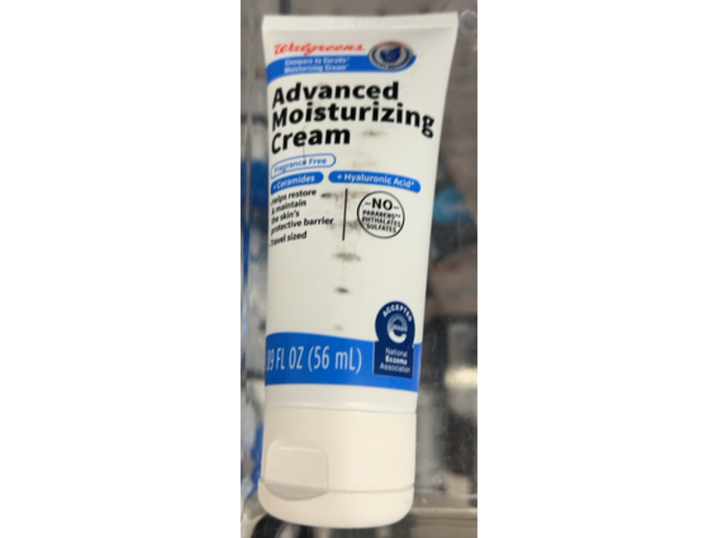 Walgreens Advanced Moisturizing Cream, Ceramides + Haluronic Acid, 1.89 fl oz/56 mL