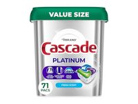 Cascade Dawn Platinum Dishwasher Pods, Fresh Scent, 71 Loads, 38.3 oz/1.08 kg - thumbnail 1