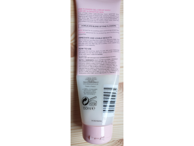 L'Oreal Paris Fine Flowers Gel-Cream Wash, Rose & Jasmine, 150 mL